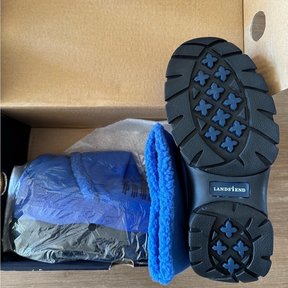 Lands End Imperial Blue Sherpa Fleece Marinac Boots Size 7B (BNWB) - Picture 3 of 6